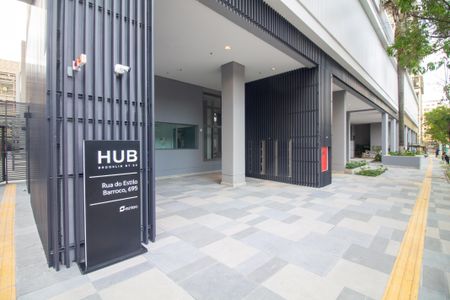 Studio para alugar com 29m², 1 quarto e sem vagaFachada e portaria