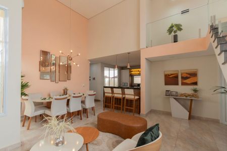 Sala  de casa de condomínio para alugar com 3 quartos, 208m² em Loteamento Dinora Rosa, Sorocaba