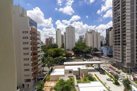 Vista Sala de apartamento à venda com 1 quarto, 42m² em Brooklin, São Paulo