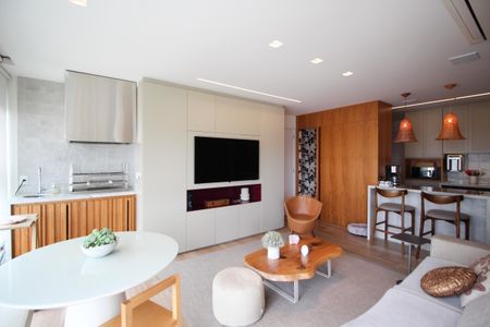 Sala de apartamento para alugar com 2 quartos, 74m² em Indianópolis, São Paulo