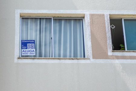 Apartamento para alugar com 50m², 2 quartos e 1 vagaDetalhe fachada do bloco-Placa do QA