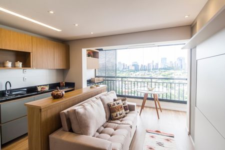 Sala de apartamento para alugar com 1 quarto, 50m² em Empresarial 18 do Forte, Barueri