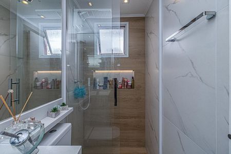 banheiro social_2 de apartamento à venda com 2 quartos, 54m² em Jardim Celeste, São Paulo