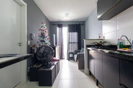 Sala e Cozinha de apartamento à venda com 1 quarto, 33m² em Vila Ré, São Paulo