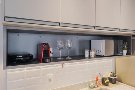 Cozinha de apartamento para alugar com 1 quarto, 30m² em Jardim Paulista, São Paulo