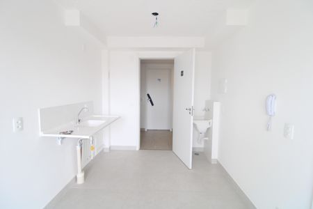 Cozinha de apartamento para alugar com 1 quarto, 27m² em Jardim Itacolomi, São Paulo
