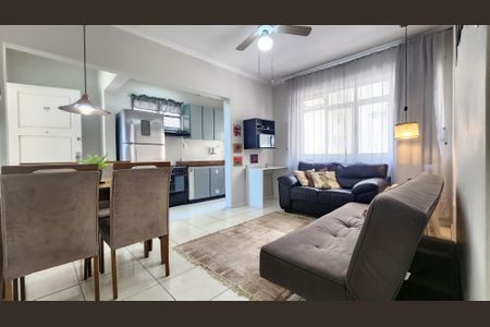 Sala de apartamento para alugar com 1 quarto, 60m² em Boqueirão, Santos