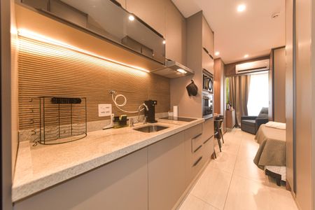 Studio para alugar com 27m², 1 quarto e sem vaga Studio para alugar com 27m², 1 quarto e sem vagaCozinha