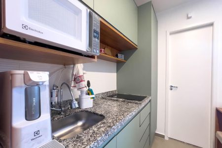Cozinha de kitnet/studio para alugar com 1 quarto, 28m² em Vila Mariana, São Paulo