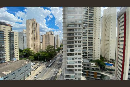 Vista da Sacada de kitnet/studio à venda com 1 quarto, 27m² em Brooklin, São Paulo