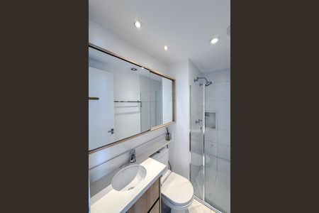 Banheiro de kitnet/studio à venda com 1 quarto, 33m² em Vila Mariana, São Paulo