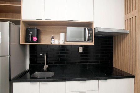 Cozinha de kitnet/studio para alugar com 1 quarto, 30m² em Cidade Baixa, Porto Alegre