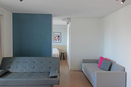 Sala de apartamento para alugar com 1 quarto, 59m² em Ponta da Praia, Santos