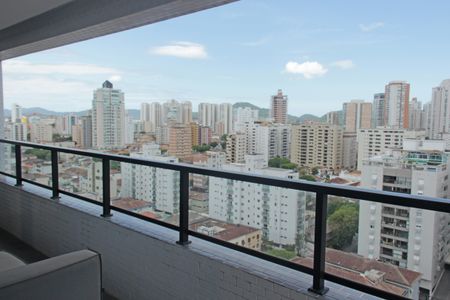Varanda da Sala de apartamento para alugar com 1 quarto, 59m² em Ponta da Praia, Santos