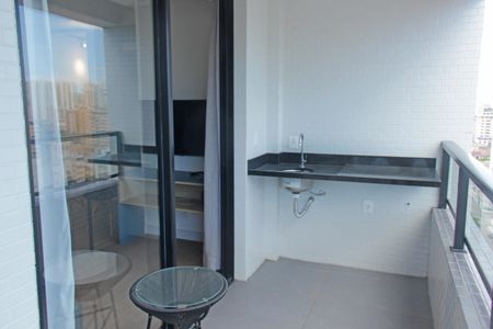 Varanda da Sala de apartamento para alugar com 1 quarto, 59m² em Ponta da Praia, Santos