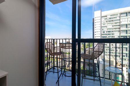 Sala - Varanda de apartamento para alugar com 1 quarto, 27m² em Campo Belo, São Paulo