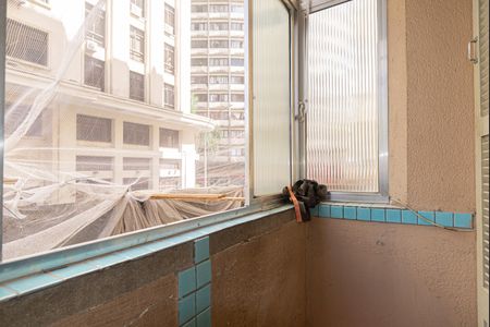 Varanda da Sala de apartamento à venda com 1 quarto, 40m² em Centro Histórico de São Paulo, São Paulo