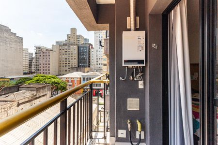 Varanda do Studio de kitnet/studio para alugar com 1 quarto, 26m² em Campos Elíseos, São Paulo