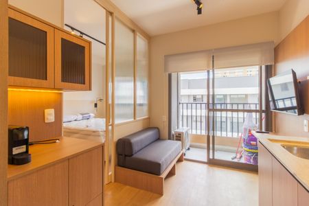 Sala/Cozinha de apartamento para alugar com 1 quarto, 24m² em Pinheiros, São Paulo