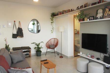 Sala de apartamento para alugar com 2 quartos, 55m² em Marapé, Santos