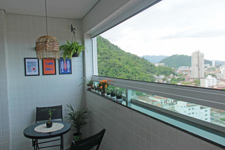 Varanda da Sala de apartamento para alugar com 2 quartos, 55m² em Marapé, Santos