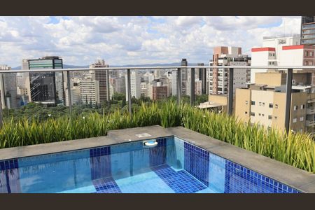 Studio para alugar com 48m², 1 quarto e 1 vagaPiscina