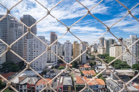 Sala - VIsta de apartamento para alugar com 3 quartos, 129m² em Cerqueira César, São Paulo