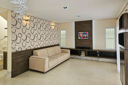 Sala de casa de condomínio para alugar com 4 quartos, 350m² em Parque Joao de Vasconcelos, Sumaré