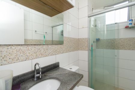 Banheiro de apartamento à venda com 2 quartos, 46m² em Parque Maracana, Contagem