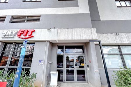 Studio para alugar com 25m², 1 quarto e sem vagaFachada com Plaquinha