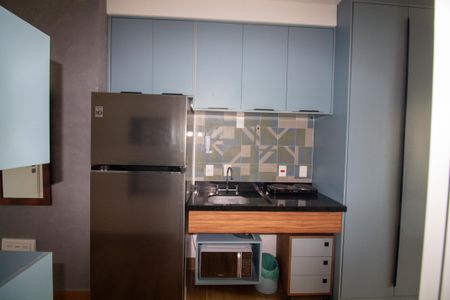 Cozinha de kitnet/studio para alugar com 1 quarto, 27m² em Campo Belo, São Paulo