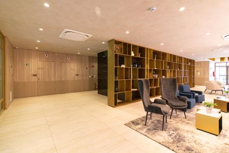 Studio para alugar com 29m², 1 quarto e sem vaga Studio para alugar com 29m², 1 quarto e sem vagaHall social