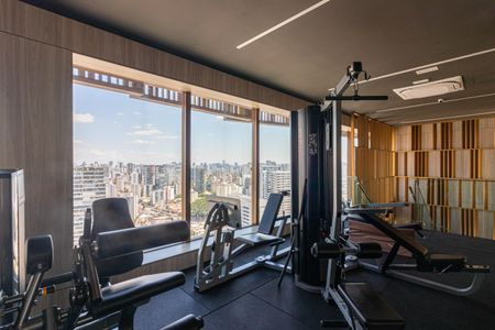 Studio para alugar com 29m², 1 quarto e sem vaga Studio para alugar com 29m², 1 quarto e sem vagaÁrea comum - Academia