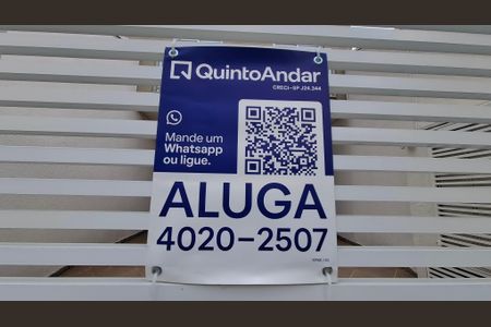 Apartamento para alugar com 38m², 2 quartos e 1 vagaPlaca instalada 16/01/2026 QRCODE KRKE-193