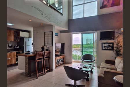 Sala  de apartamento para alugar com 1 quarto, 70m² em Barra da Tijuca, Rio de Janeiro