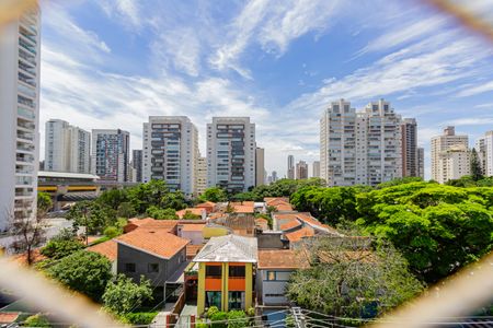 Vista da Varanda de apartamento à venda com 1 quarto, 53m² em Brooklin, São Paulo
