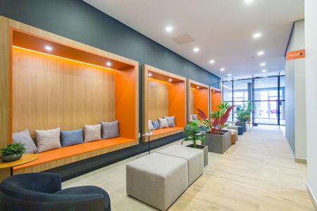 Studio à venda com 26m², 1 quarto e sem vagaHall social