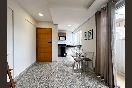 Sala Ambientes de apartamento para alugar com 1 quarto, 40m² em Funcionários, Belo Horizonte