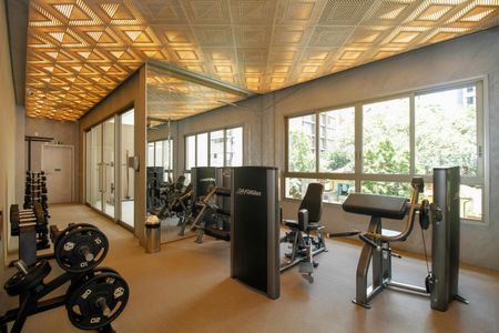 Studio para alugar com 31m², 1 quarto e sem vaga Studio para alugar com 31m², 1 quarto e sem vagaÁrea Comum - Academia