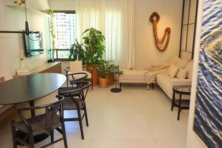 Sala de apartamento para alugar com 1 quarto, 53m² em Brotas, Salvador