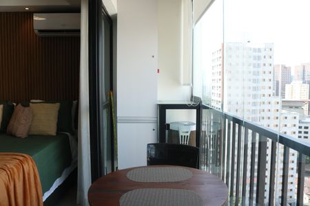 Studio à venda com 27m², 1 quarto e sem vagaVaranda