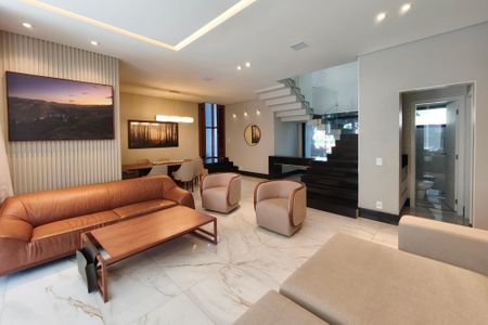 Sala de Estar de casa de condomínio para alugar com 4 quartos, 400m² em Swiss Park, Campinas