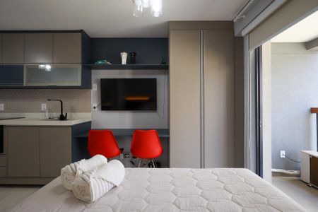 Sala - Quarto de kitnet/studio para alugar com 1 quarto, 25m² em Brooklin, São Paulo
