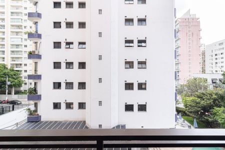 Varanda da Sala de apartamento à venda com 1 quarto, 40m² em Moema, São Paulo