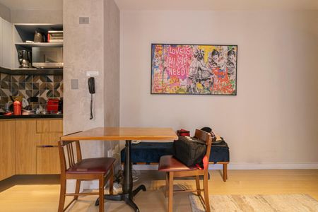 Sala de apartamento à venda com 1 quarto, 40m² em Moema, São Paulo