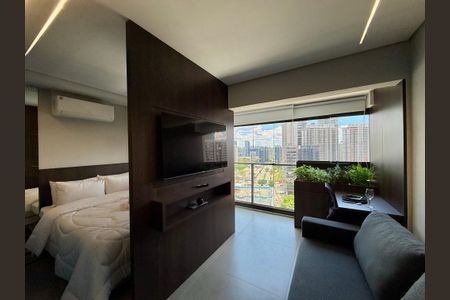 Sala de kitnet/studio para alugar com 1 quarto, 27m² em Jardim das Acacias, São Paulo