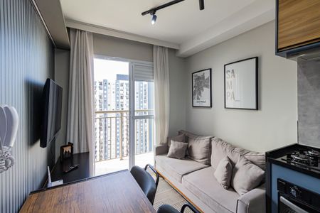 Sala/Cozinha de apartamento para alugar com 1 quarto, 30m² em Jardim Caravelas, São Paulo