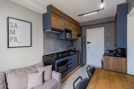 Sala/Cozinha de apartamento para alugar com 1 quarto, 30m² em Jardim Caravelas, São Paulo