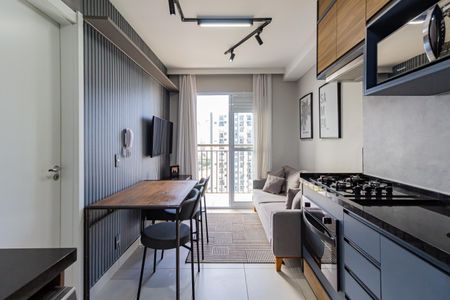 Sala/Cozinha de apartamento para alugar com 1 quarto, 30m² em Jardim Caravelas, São Paulo