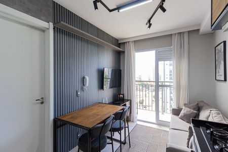 Sala/Cozinha de apartamento para alugar com 1 quarto, 30m² em Jardim Caravelas, São Paulo